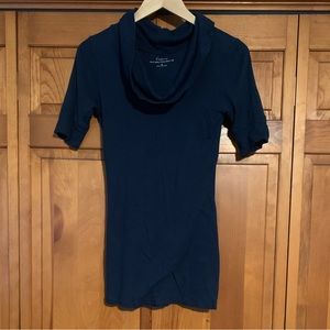 Express cowell neck, blue shirt